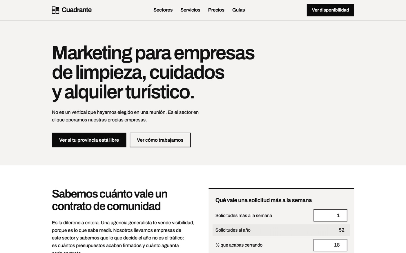 Captura de la web de Cuadrante