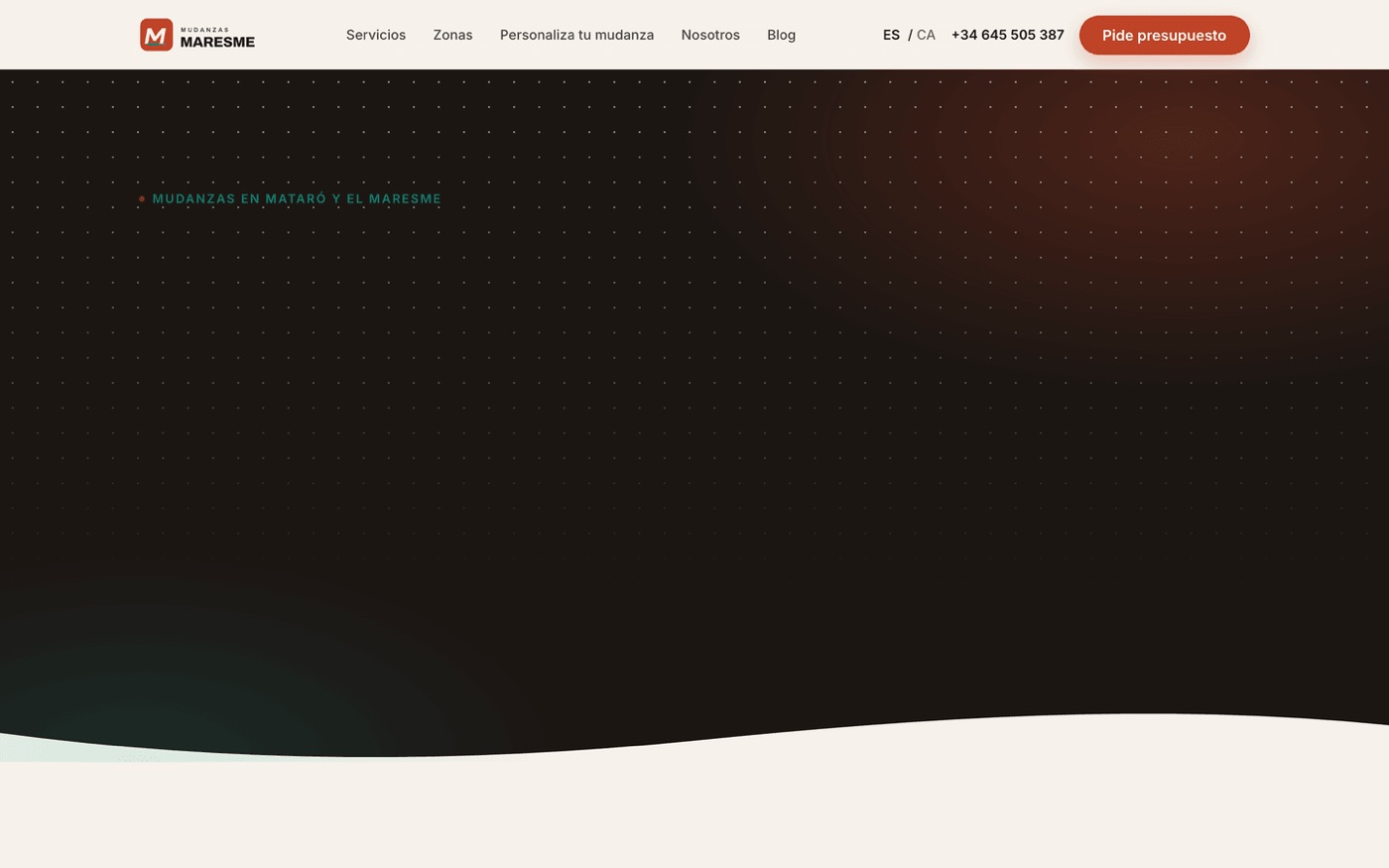 Captura de la web de Mudanzas Maresme